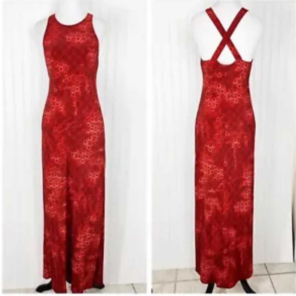 Johnathan Martin Bohemian Red Maxi Dress